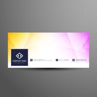Abstract facebook timeline banner template vector