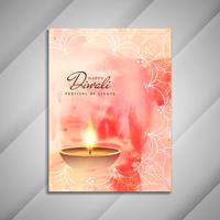 Abstract Happy Diwali brochure design vector