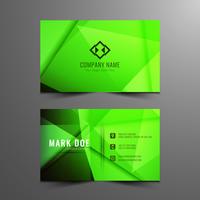Abstract modern green business card template  vector