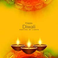 Abstract Happy Diwali religious greeting background vector