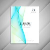 Abstract wavy business brochure template design vector