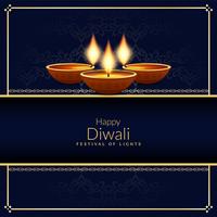 Abstract Happy Diwali beautiful religious background vector