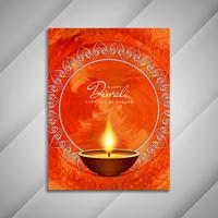 Diseño de folleto abstracto feliz Diwali vector