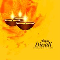 Fondo abstracto decorativo de Diwali feliz vector