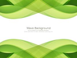 Abstract green wavy background vector