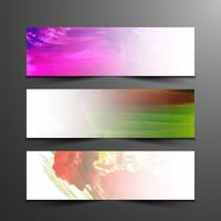 Conjunto de banners moderno abstracto vector