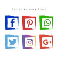 Abstract social media icon background vector