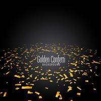 Abstract golden confetti modern background vector