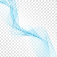 Diseño abstracto azul de la onda en fondo transparente vector