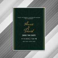 Abstract wedding Invitation elegant card design vector