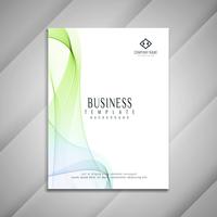 Abstract wavy business brochure template design vector