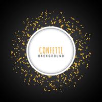 Abstract golden confetti modern background vector