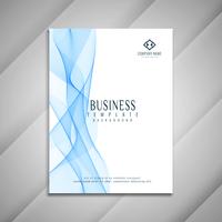 Abstract stylish wavy business brochure template design