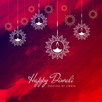 Fondo abstracto feliz vector de Diwali
