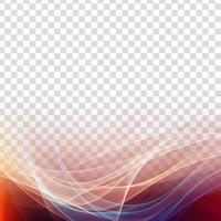 Abstract stylish colorful wave transparent background vector
