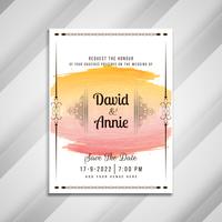 Diseño de tarjeta de invitación de boda hermosa abstracta vector