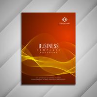 Abstract wavy business brochure template design vector