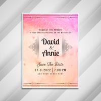 Abstract wedding Invitation stylish card design vector