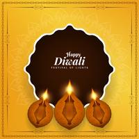 Abstract Happy Diwali Indian festival background vector