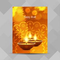 Diseño de folleto abstracto feliz Diwali festival vector