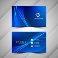 Abstract colorful wavy business card stylish template
