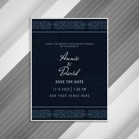 Abstract beautiful wedding Invitation card design vector
