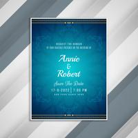 Abstract elegant wedding invitation card design vector