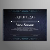 Abstract certificate artistic background design vector