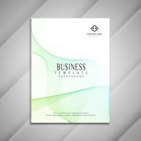 Abstract wavy business brochure template design vector