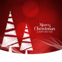 Abstract elegant red Merry Christmas background vector