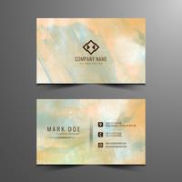 Abstract modern watercolor business card template