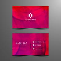 Abstract modern watercolor business card template vector