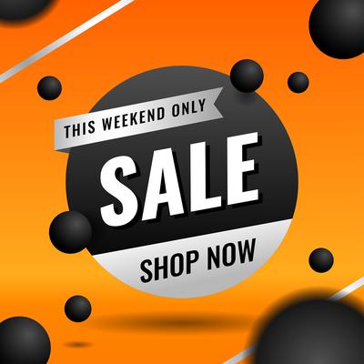Orange Sale Banner Template For Business Marketing Elements