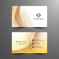 Abstract elegant wavy business card template vector