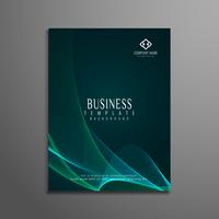 Abstract stylish wavy business brochure template vector