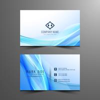 Abstract modern elegant wavy visiting card design vector