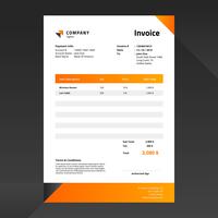 Orange Invoice Template Simple vector