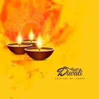 Abstract religious Happy Diwali background vector