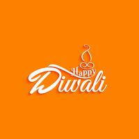 Abstract Happy Diwali text design background vector