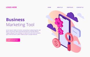 Business Marketing Landing Page vector