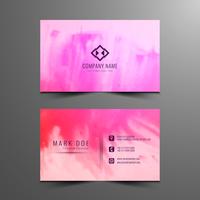 Abstract modern visiting card watercolor design vector