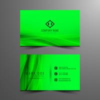 Abstract modern wavy visiting card design vector