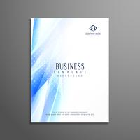 Abstract stylish wavy business brochure template vector