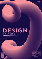 Resumen de portada de revista de diseño vectorial vector
