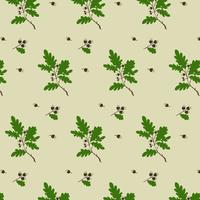 Acorn Tree Pattern vector