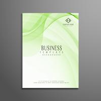 Abstract wavy business brochure template vector