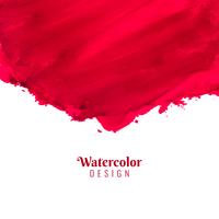 Abstract red watercolor stroke design background vector