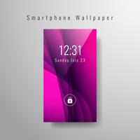 Abstract smartphone wallpaper wavy design vector