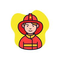 Fire Fighter Avatar vector