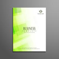 Abstract green polygonal business brochure template vector